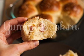 Итальянские булочки Данубио с сыром и ветчиной - шаг 15