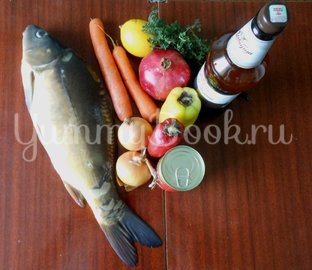 Карп под пивом в духовке - шаг 1