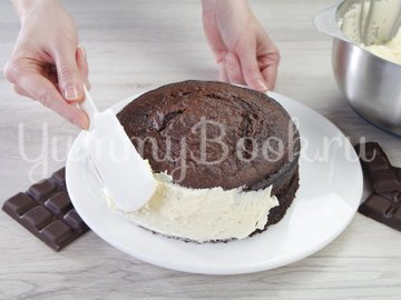 Шоколадный праздничный новогодний торт - шаг 6