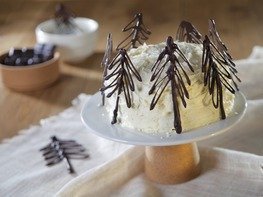 Шоколадный праздничный новогодний торт
