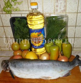 Зелёная калья из горбуши - шаг 1