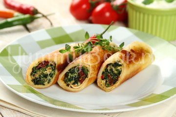 Блины со шпинатом и козьим сыром - шаг 5