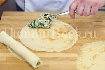 Блины со шпинатом и козьим сыром - шаг 3