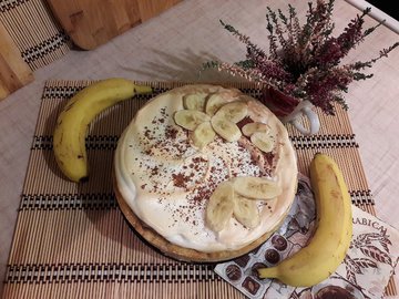 Тарт с бананами и белковым кремом