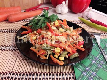 Куриное филе с разноцветными овощами - шаг 13