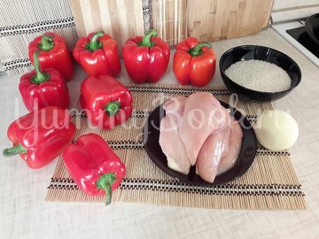 Запечённые фаршированные перцы - шаг 1