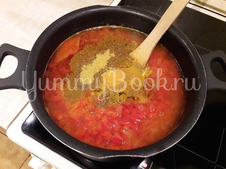 Пряный чечевичный суп с болгарским перцем - шаг 10