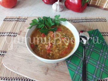 Пряный чечевичный суп с болгарским перцем - шаг 13