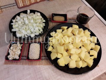 Картофель с соевым соусом и кунжутом - шаг 2