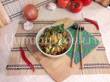 Картофель с соевым соусом и кунжутом - шаг 8