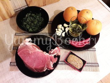 Запечённая свинина в "свежем" маринаде и соус к ней - шаг 1