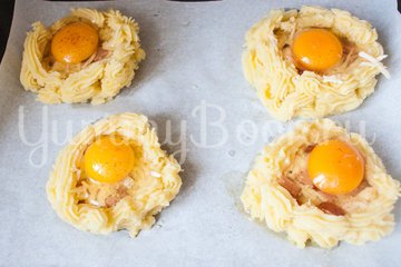 Картофельные гнёзда с начинкой - шаг 7