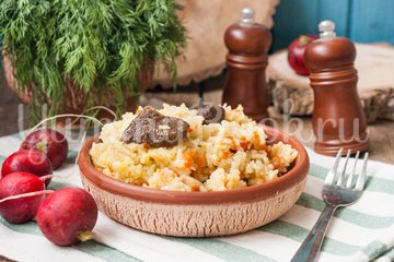 Рис с лесными грибами в мультиварке - шаг 6