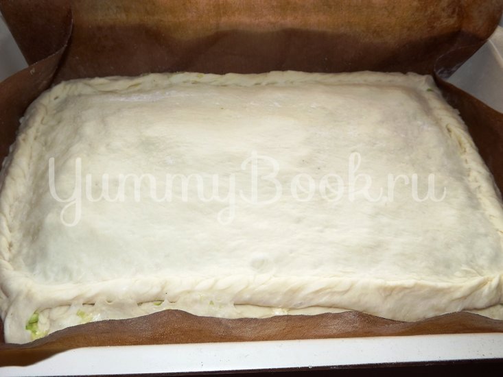 Пирог со свежей рубленой капустой на мамином тесте - шаг 10