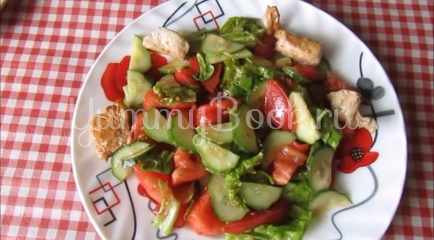 Легкий салат с овощами и курицей  - шаг 4