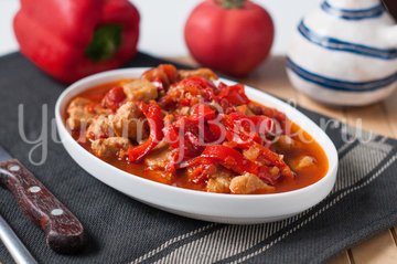 Свинина с помидорами и болгарским перцем - шаг 6