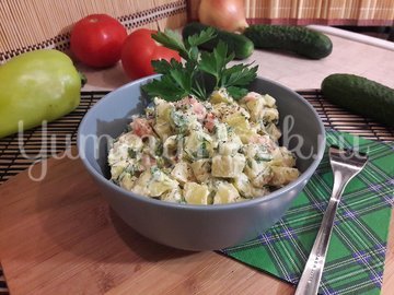 Картофельный салат со свежими овощами - шаг 5