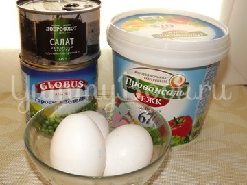 Простой салат с морской капустой - шаг 1