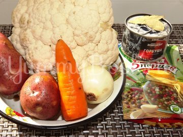 Финская уха с цветной капустой по-быстрому - шаг 1