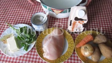 Сливочный суп с курицей - шаг 1