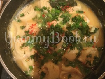 Гороховый суп с чесночными рулетиками - шаг 7