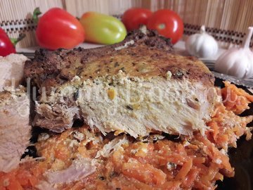 Корейка в сметанном маринаде с горчицей и чесноком - шаг 7