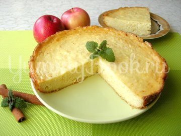 Творожная запеканка с яблоками и без муки - шаг 5