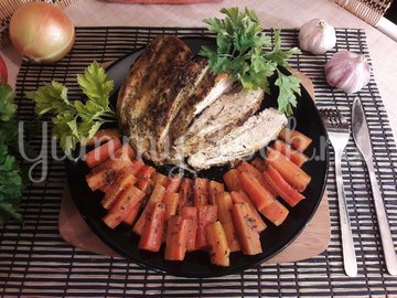 Запечённые куриные грудки с морковью - шаг 9