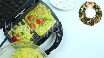 Омлет с овощами в электровафельнице - шаг 5