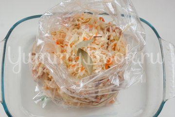 Капуста со свининой в рукаве - шаг 7