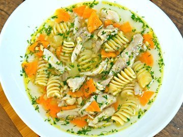Куриный суп c макаронами