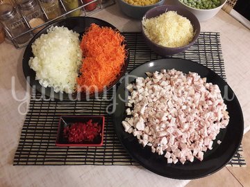 Запечённый фаршированный картофель с копчёной грудкой - шаг 4