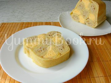 Шахматный блинный пирог без выпечки - шаг 8