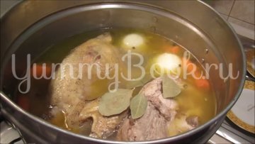 Домашний холодец со свининой и петухом - шаг 3