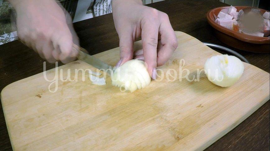 Ажурные блины с беконом и картошкой - шаг 3