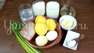 Ажурные блины с беконом и карошкой - шаг 1