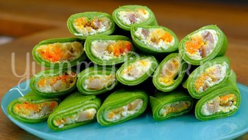 Блинчики со шпинатом и начинкой из сельди - шаг 8