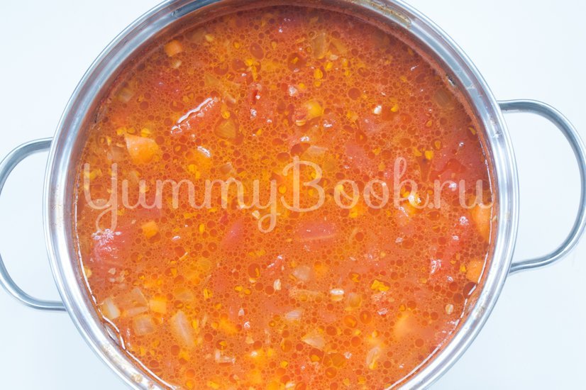 Острый томатный суп с гречневой крупой - шаг 5