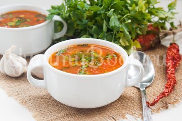 Острый томатный суп с гречневой крупой - шаг 7