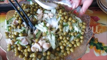 Постный салат с пекинской капустой и грибами - шаг 3