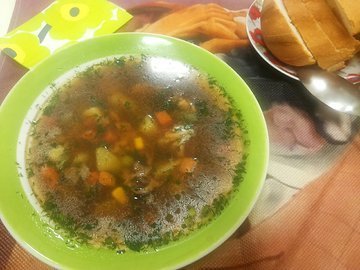 Грибной суп с овощами