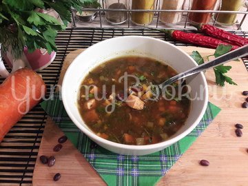 Суп с фасолью и копчёной курицей - шаг 11