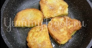 Сладкие гренки из батона с яйцом - шаг 4