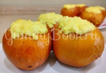 Запеченные яблоки с творогом в духовке - шаг 4