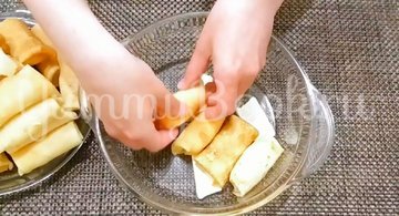 Блины с творогом в духовке - шаг 8