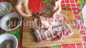 Свиные рёбрышки копчёные на мангале - шаг 2