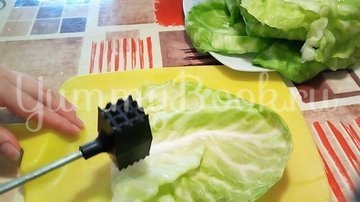 Конвертики из капусты с грибами - шаг 2