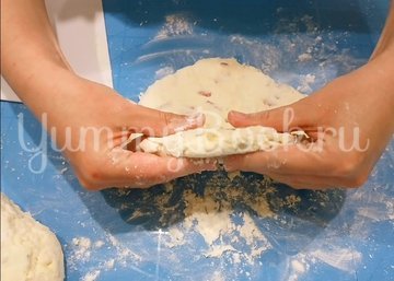 Сконы с сыром и колбасой - шаг 6