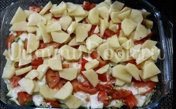 Овощная запеканка с курицей в духовке - шаг 8