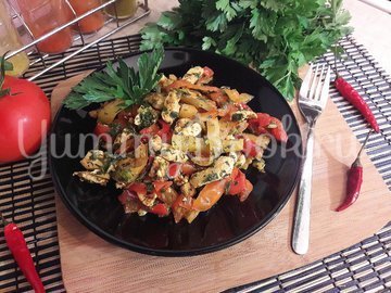 Куриное филе с болгарскими перцами - шаг 10